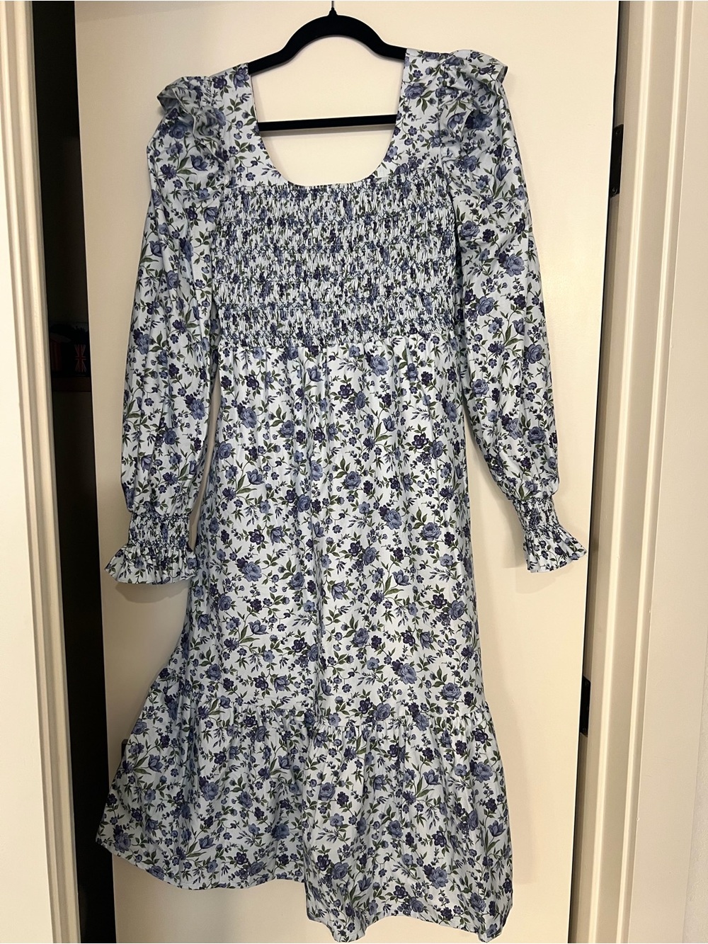Dondolo Aurelia Blue Floral Smocked Women’s Dress